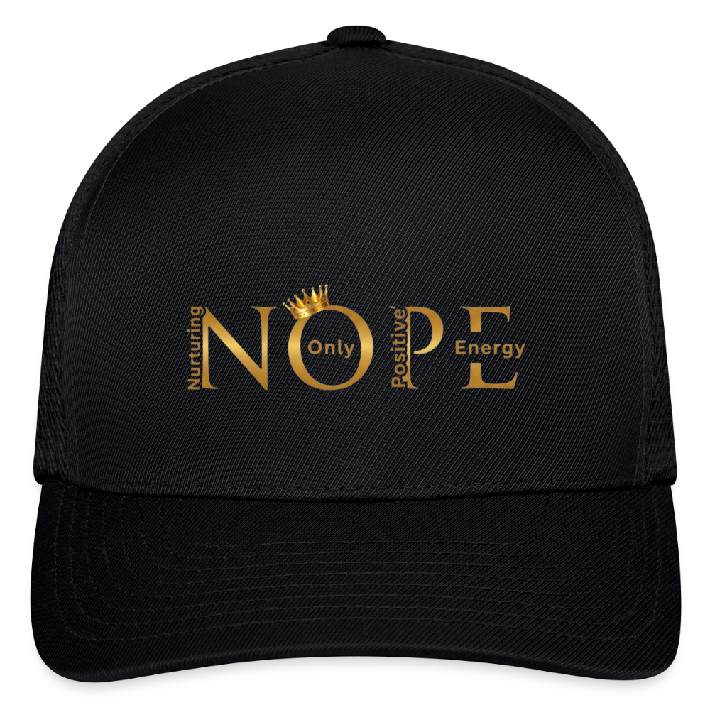 NOPE Flexfit Fitted Baseball Cap - black