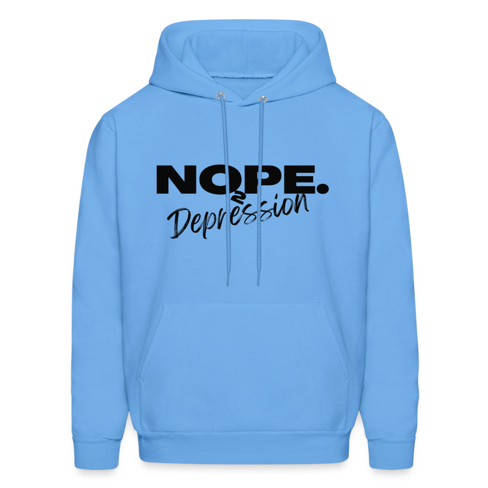 NOPE TO DEPRESSION Hoodie - carolina blue