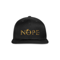 NOPE Snapback Baseball Cap - black
