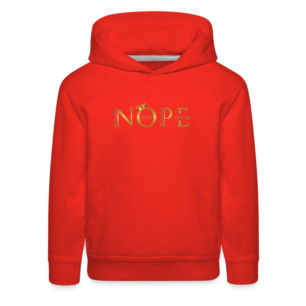 NOPE Kids‘ Premium Hoodie - red