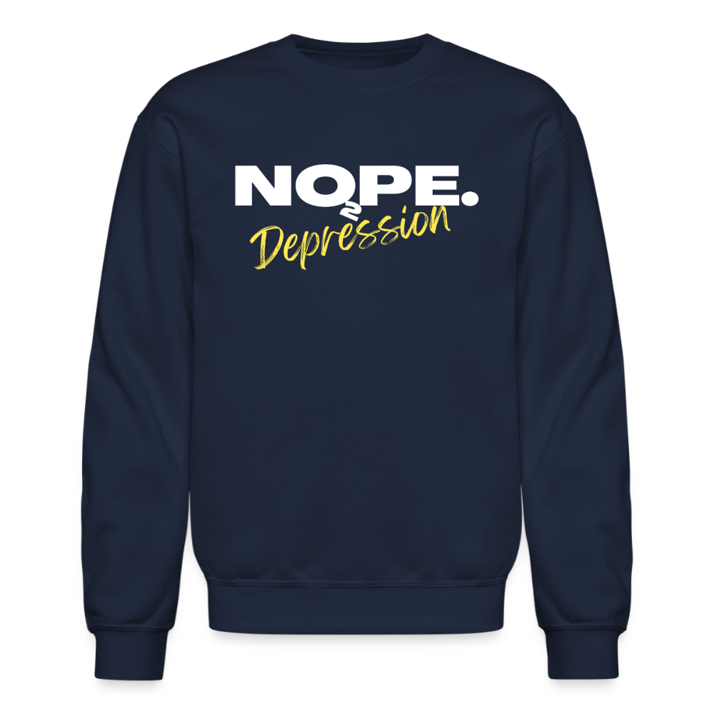 NOPE TO DEPRESSION Crewneck Sweatshirt - navy