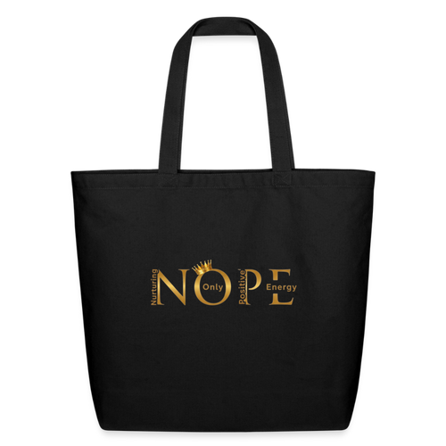 NOPE Eco-Friendly Cotton Tote - black