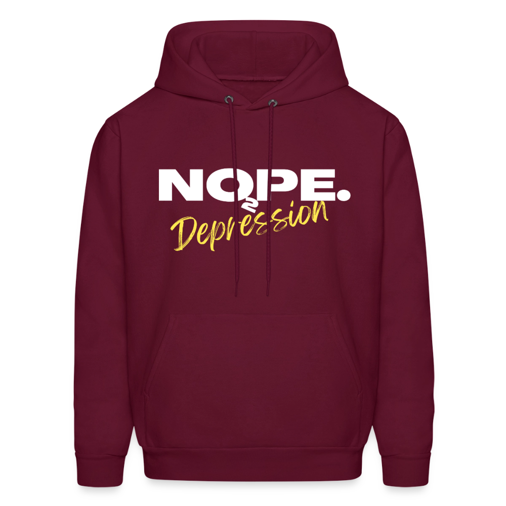NOPE TO DEPRESSION Hoodie - burgundy
