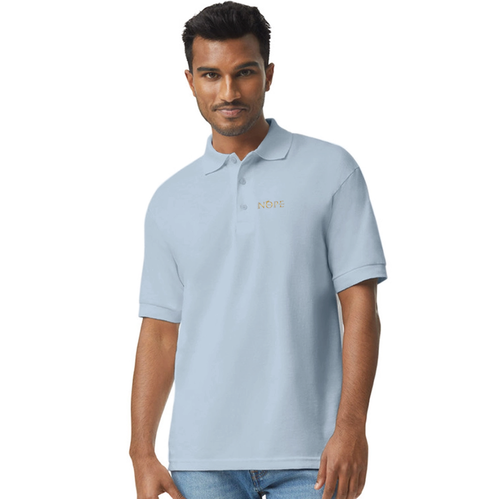 NOPE Gildan Unisex 50/50 Jersey Polo - light blue
