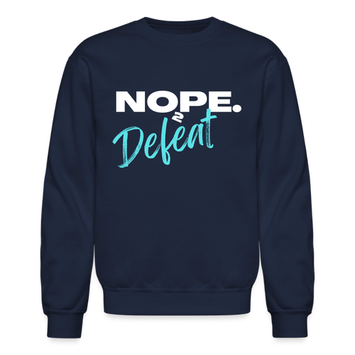 NOPE TO DEFEAT Crewneck Sweatshirt - navy