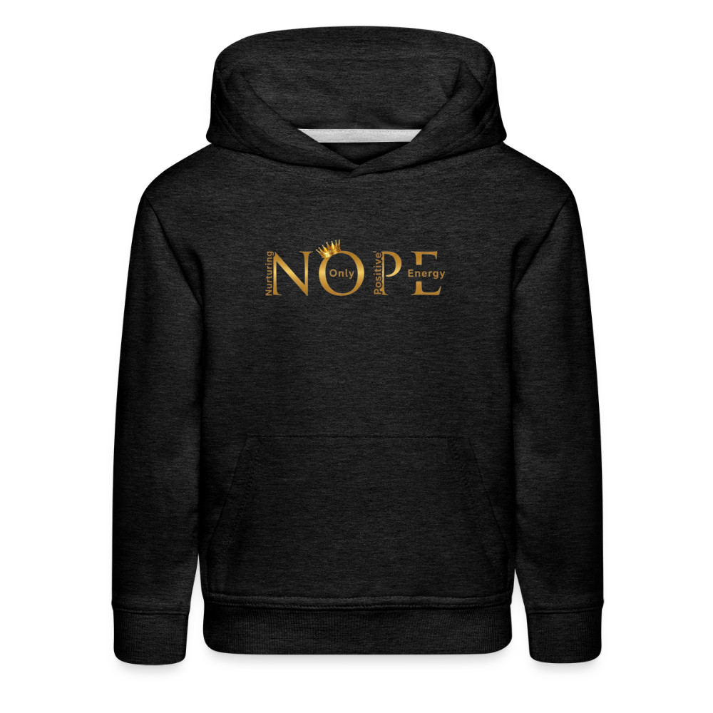 NOPE Kids‘ Premium Hoodie - charcoal grey