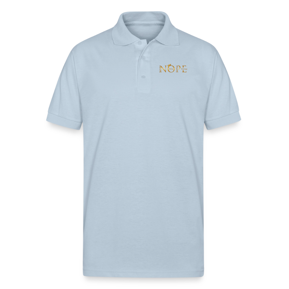 NOPE Gildan Unisex 50/50 Jersey Polo - light blue