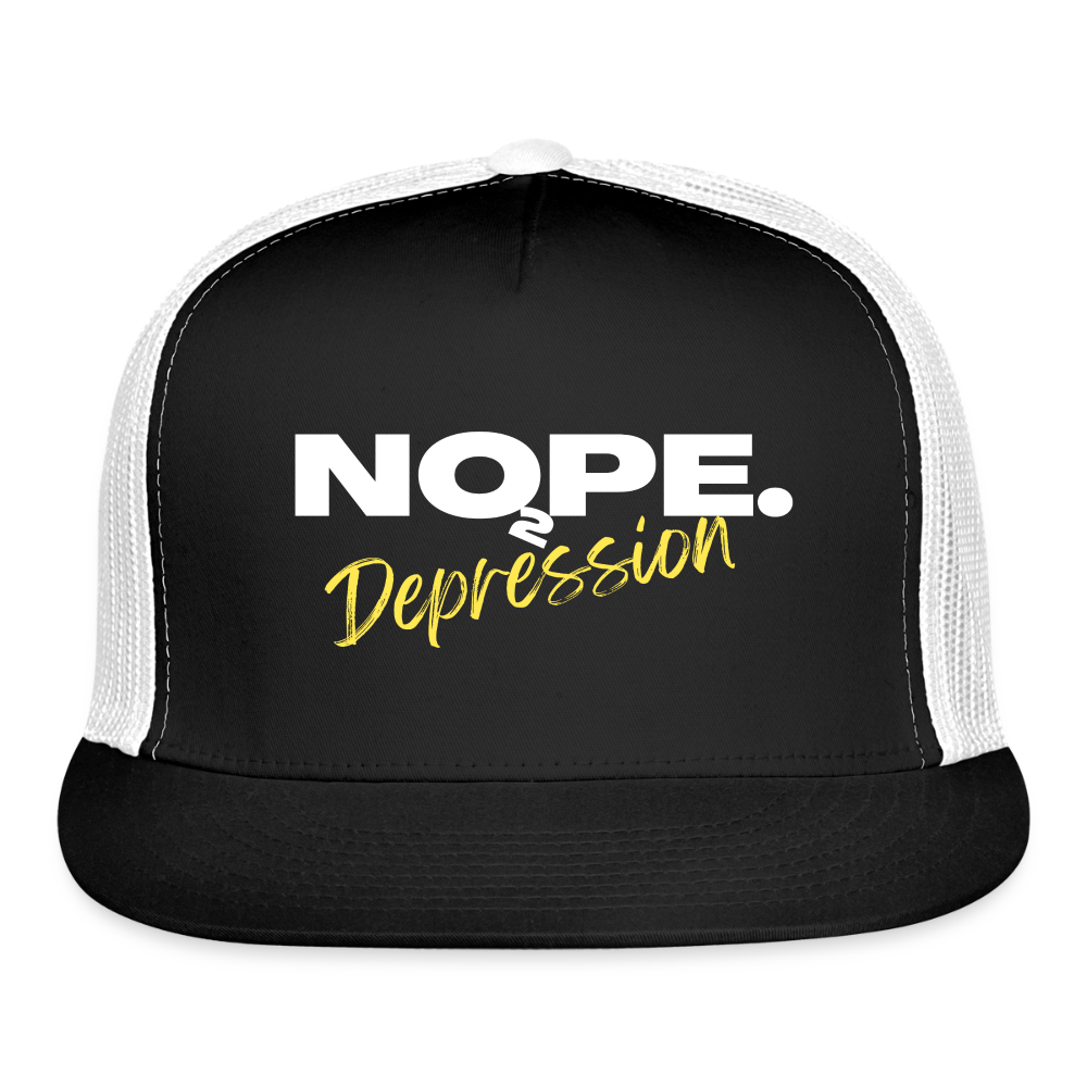NOPE TO DEPRESSION Trucker Hat - black/white
