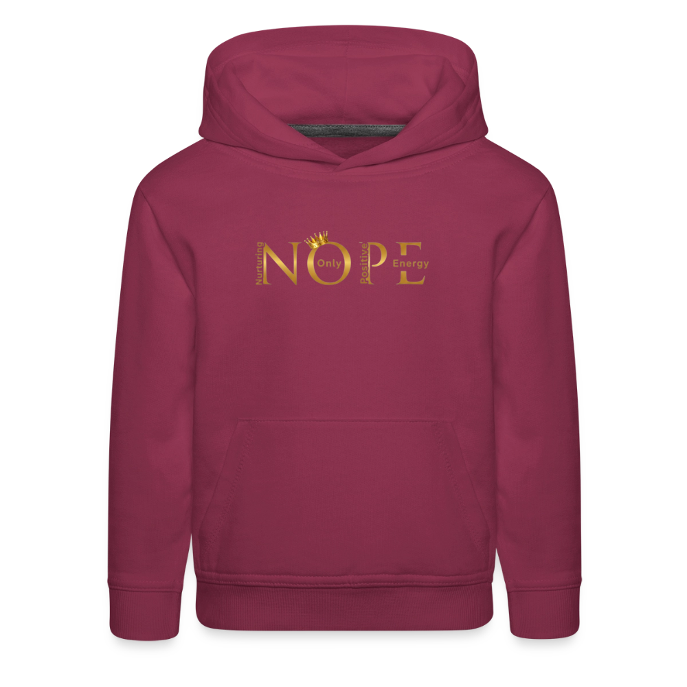 NOPE Kids‘ Premium Hoodie - burgundy