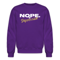 NOPE TO DEPRESSION Crewneck Sweatshirt - purple