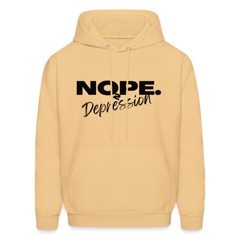 NOPE TO DEPRESSION Hoodie - light gold 