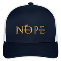 NOPE Flexfit Fitted Baseball Cap - navy/white