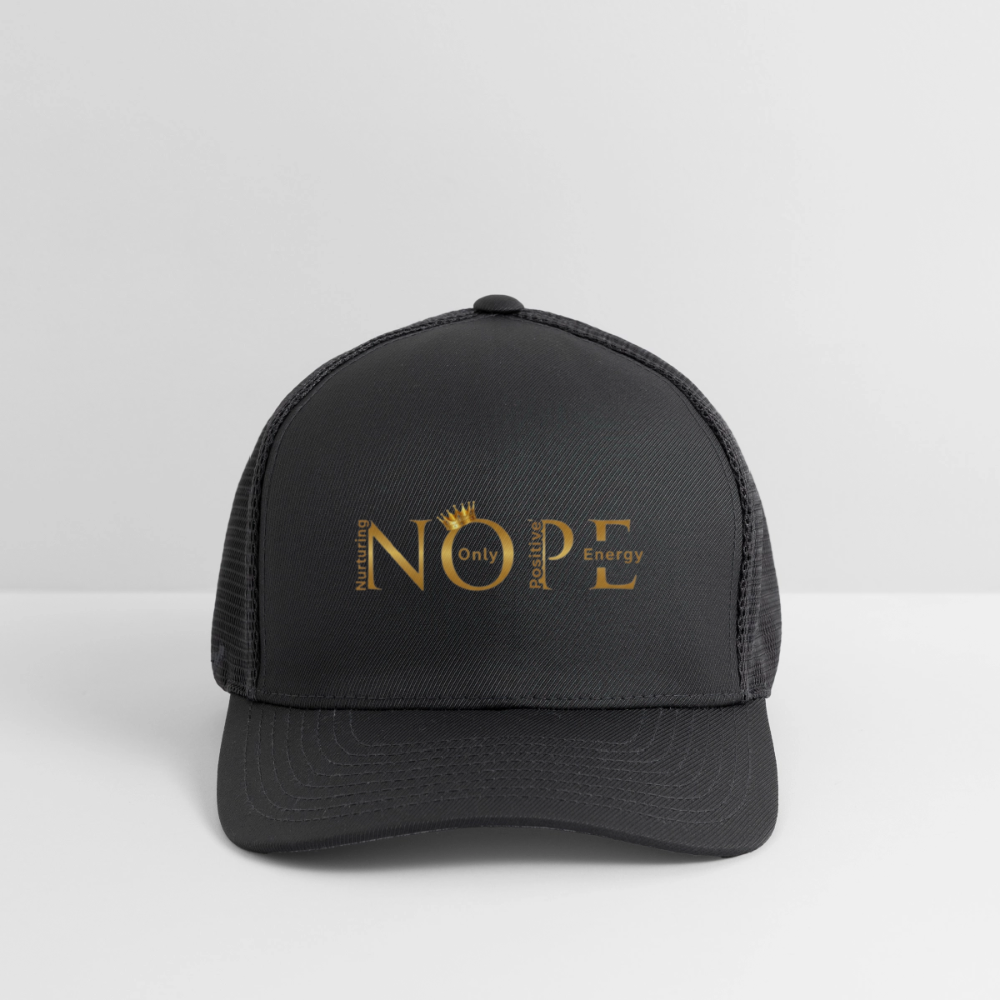 NOPE Flexfit Fitted Baseball Cap - charcoal