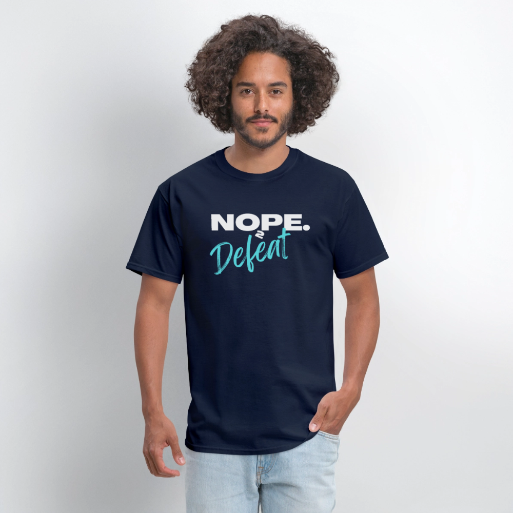 NOPE TO DEFEAT | GILDAN 5000 - navy