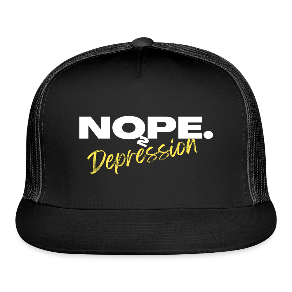 NOPE TO DEPRESSION Trucker Hat - black/black
