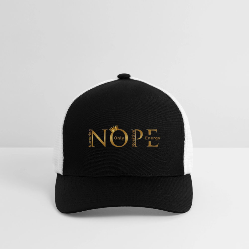 NOPE Flexfit Fitted Baseball Cap - black/white
