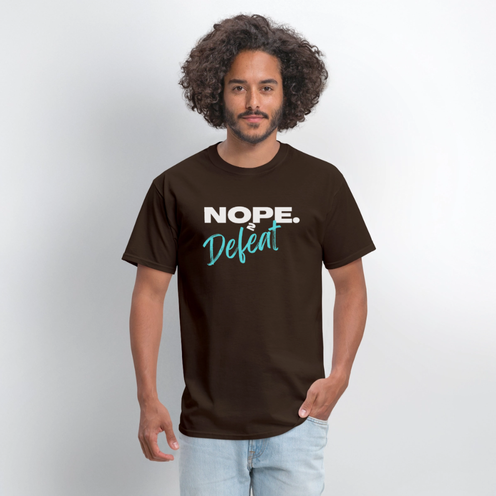 NOPE TO DEFEAT | GILDAN 5000 - brown