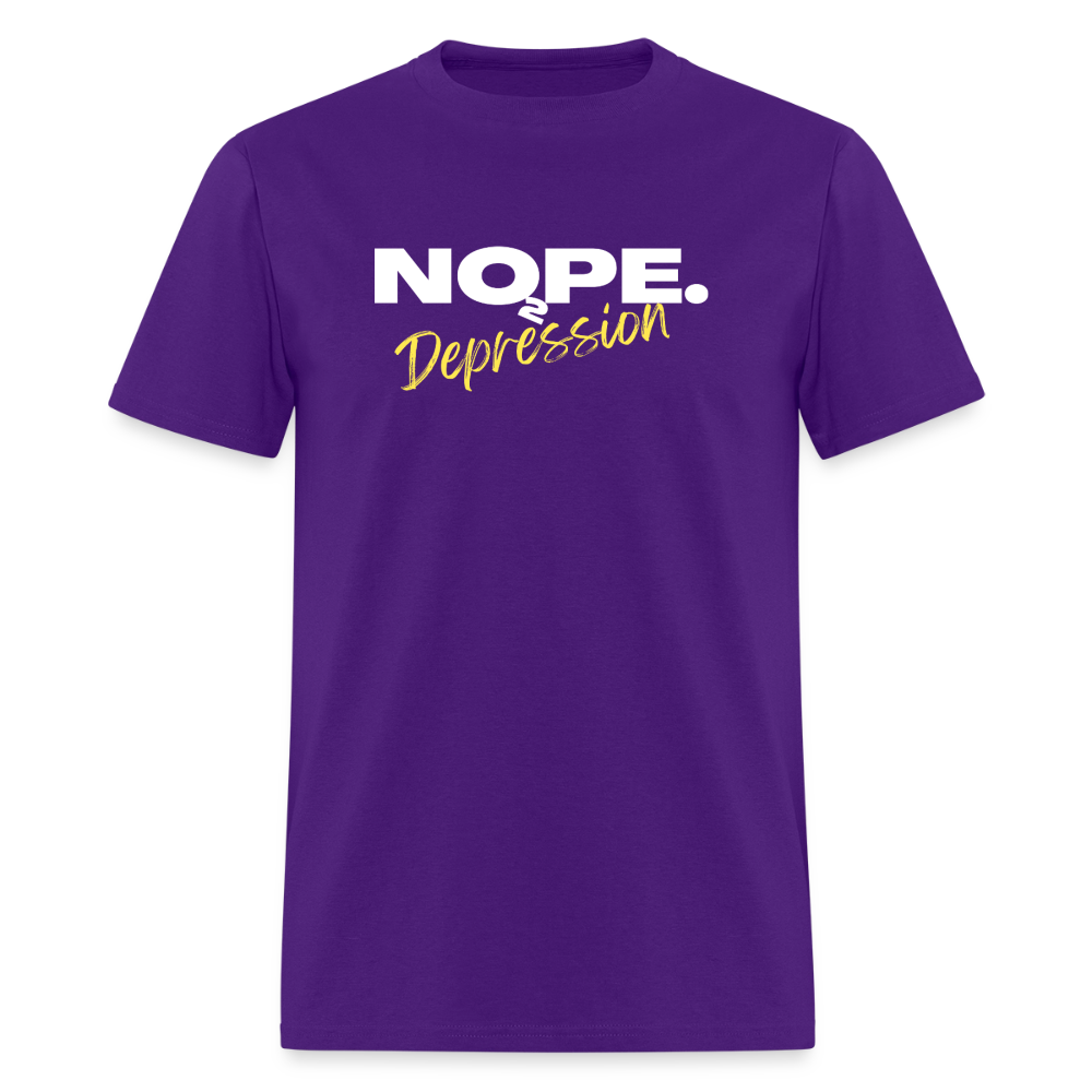 NOPE TO DEPRESSION T-Shirt | GILDAN 5000 - purple