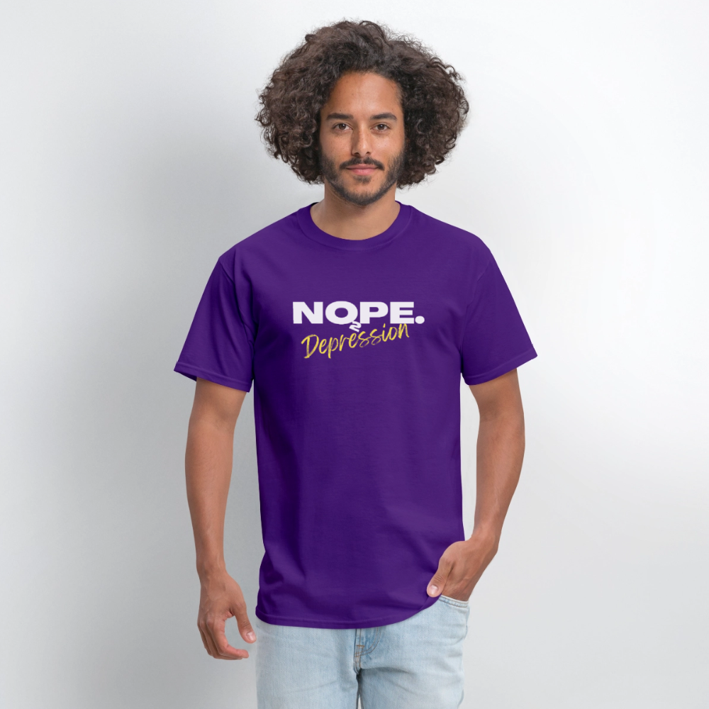 NOPE TO DEPRESSION T-Shirt | GILDAN 5000 - purple