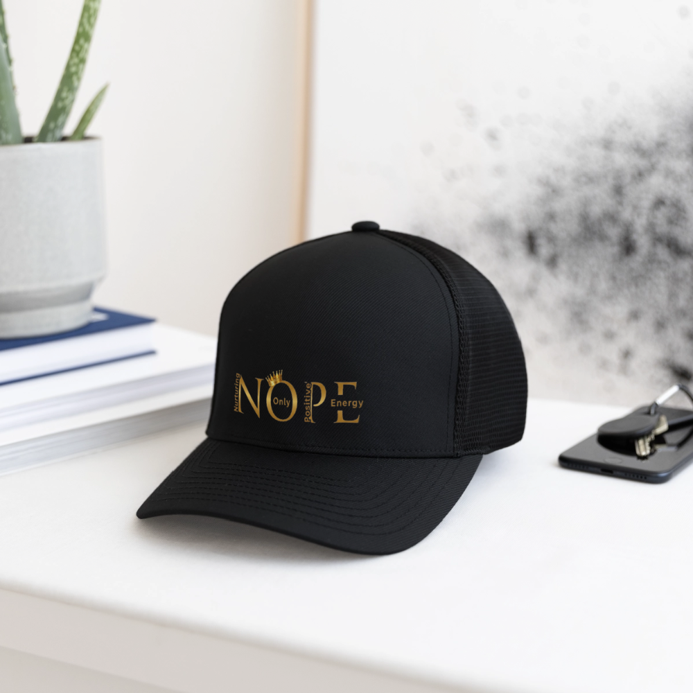 NOPE Flexfit Fitted Baseball Cap - black