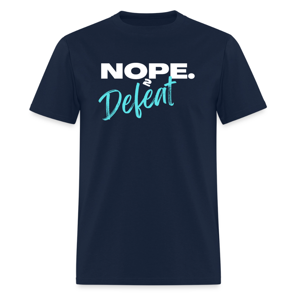 NOPE TO DEFEAT | GILDAN 5000 - navy