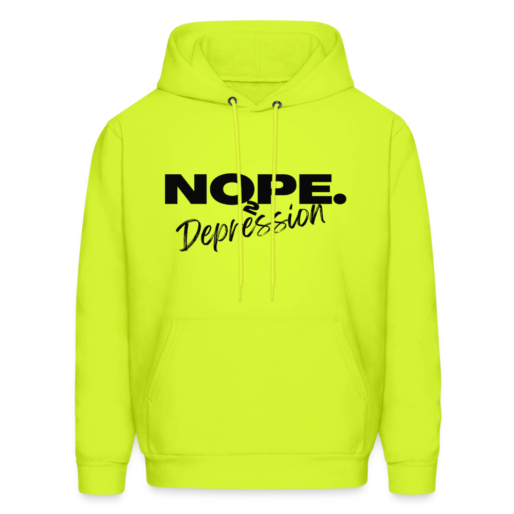 NOPE TO DEPRESSION Hoodie - safety green